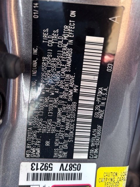 2014 Toyota Sienna Ltd