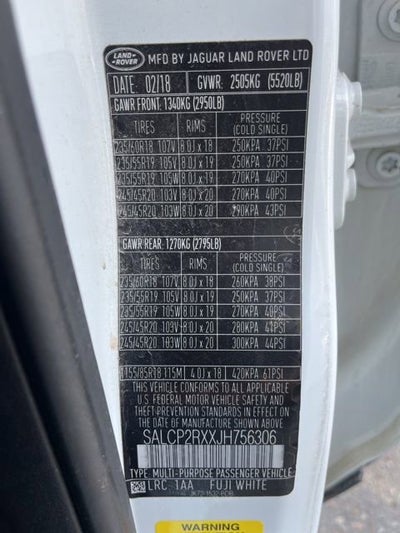 2018 Land Rover Discovery Sport SE